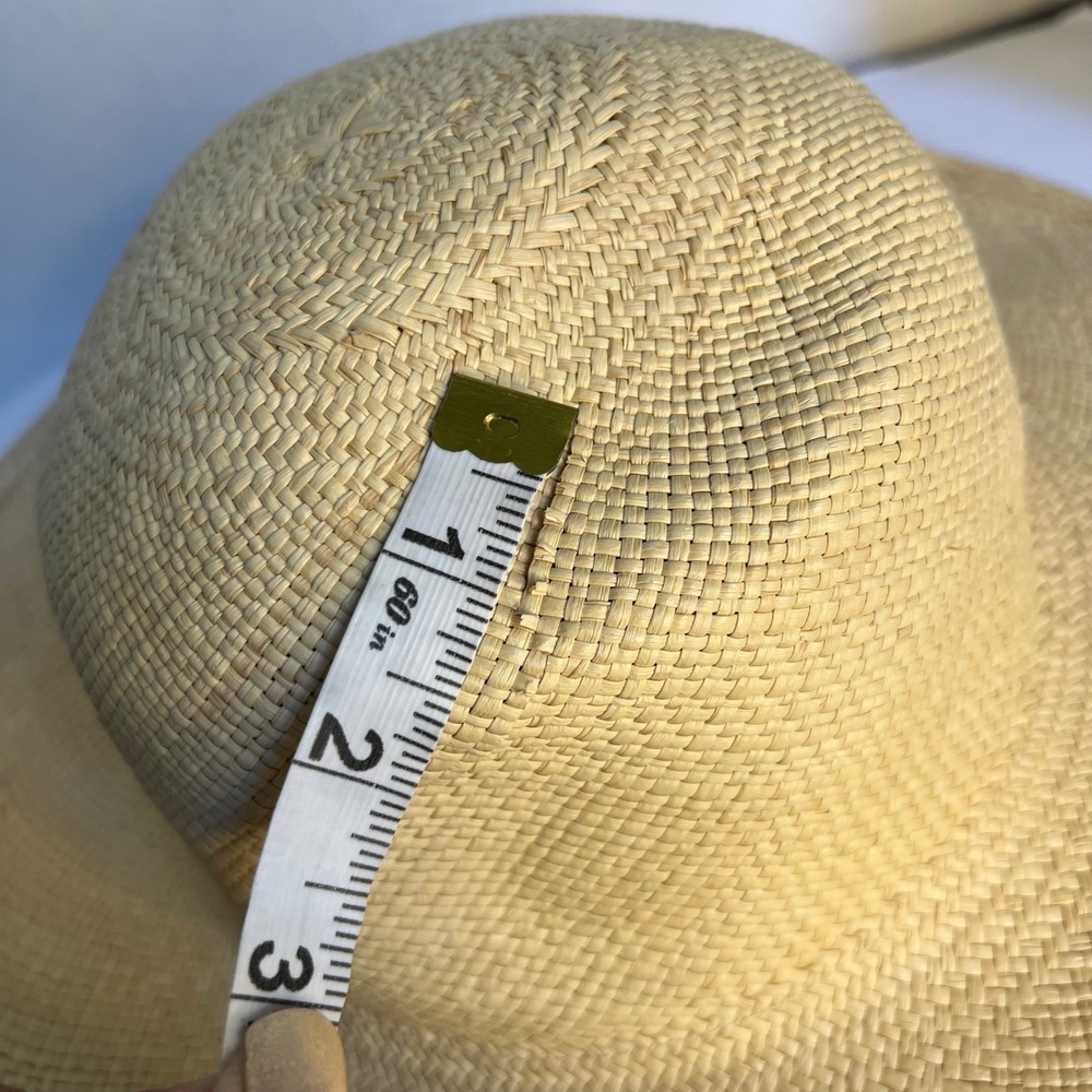Ecua-Andino Wide Brim Straw Hat Sun Protection Handmade Medium - Picture 10 of 10